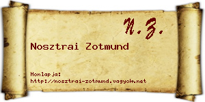 Nosztrai Zotmund névjegykártya